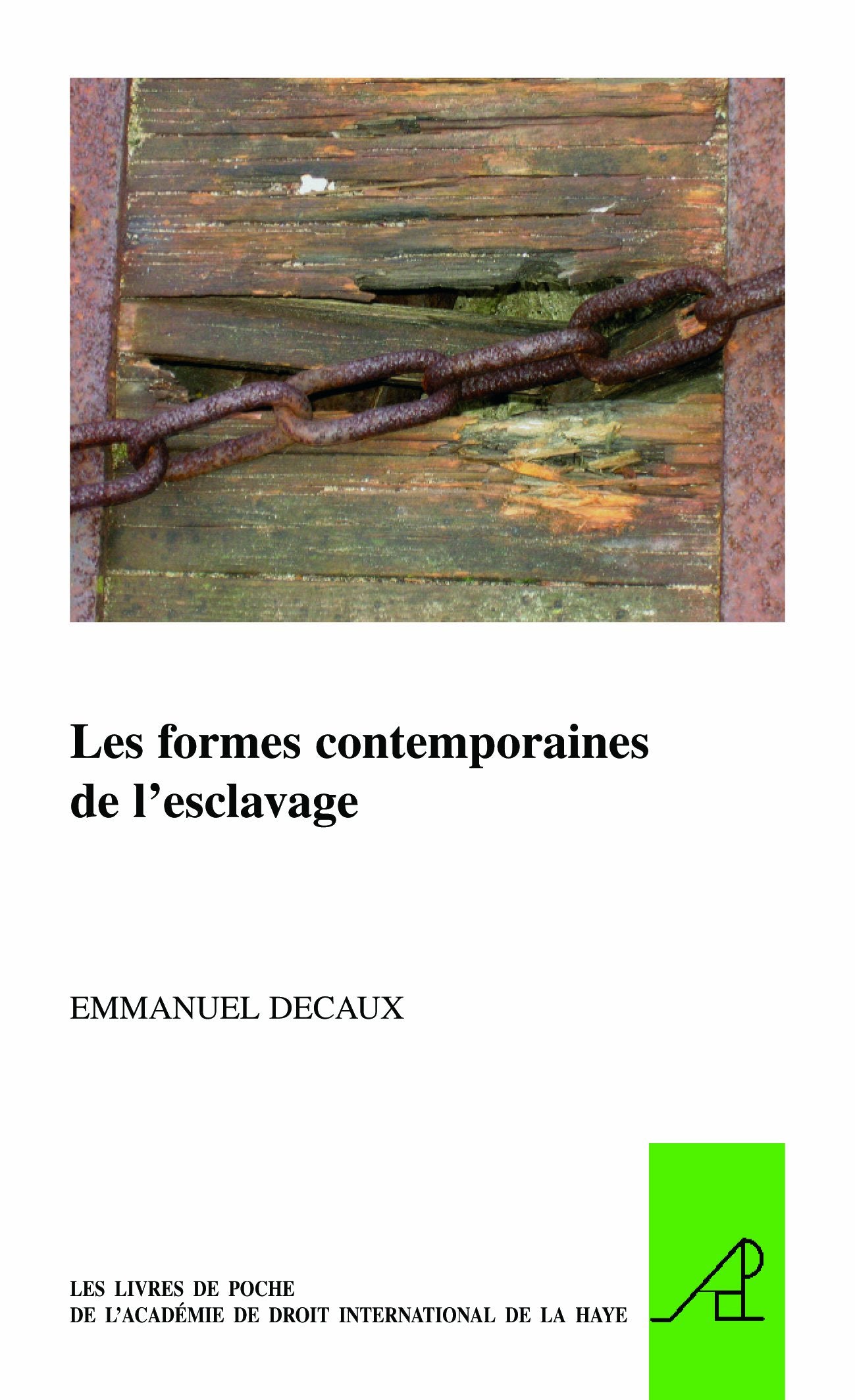 Les Formes Contemporaines De L'Esclavage (The Pocket Books Of The Hague Academy Of International Law//Les Livres De Poche De L'A