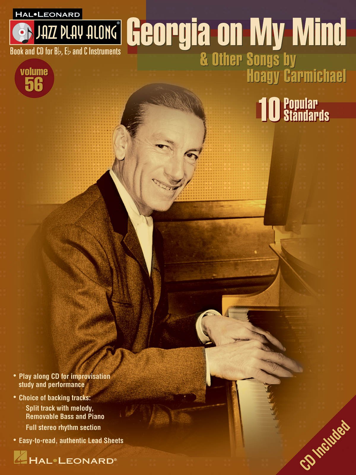 Georgia on My Mind and Other Songs by Hoagy Carmichael (Jazz Play Along, Vol. 56) (Hal Leonard Jazz PlayAlong),Used