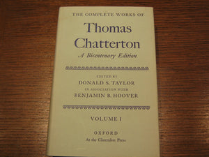 The Complete Works of Thomas Chatterton: A Bicentenary Edition, 2Volume Set(Oxford English Texts),New