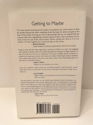 Getting to Maybe: How to Excel on Law School Exams by Carolina Academic Press - Essential Guide for Law Students