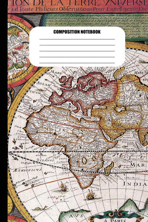 Composition Notebook: Vintage World Map / Antique Globe (100 Pages, College Ruled),Used