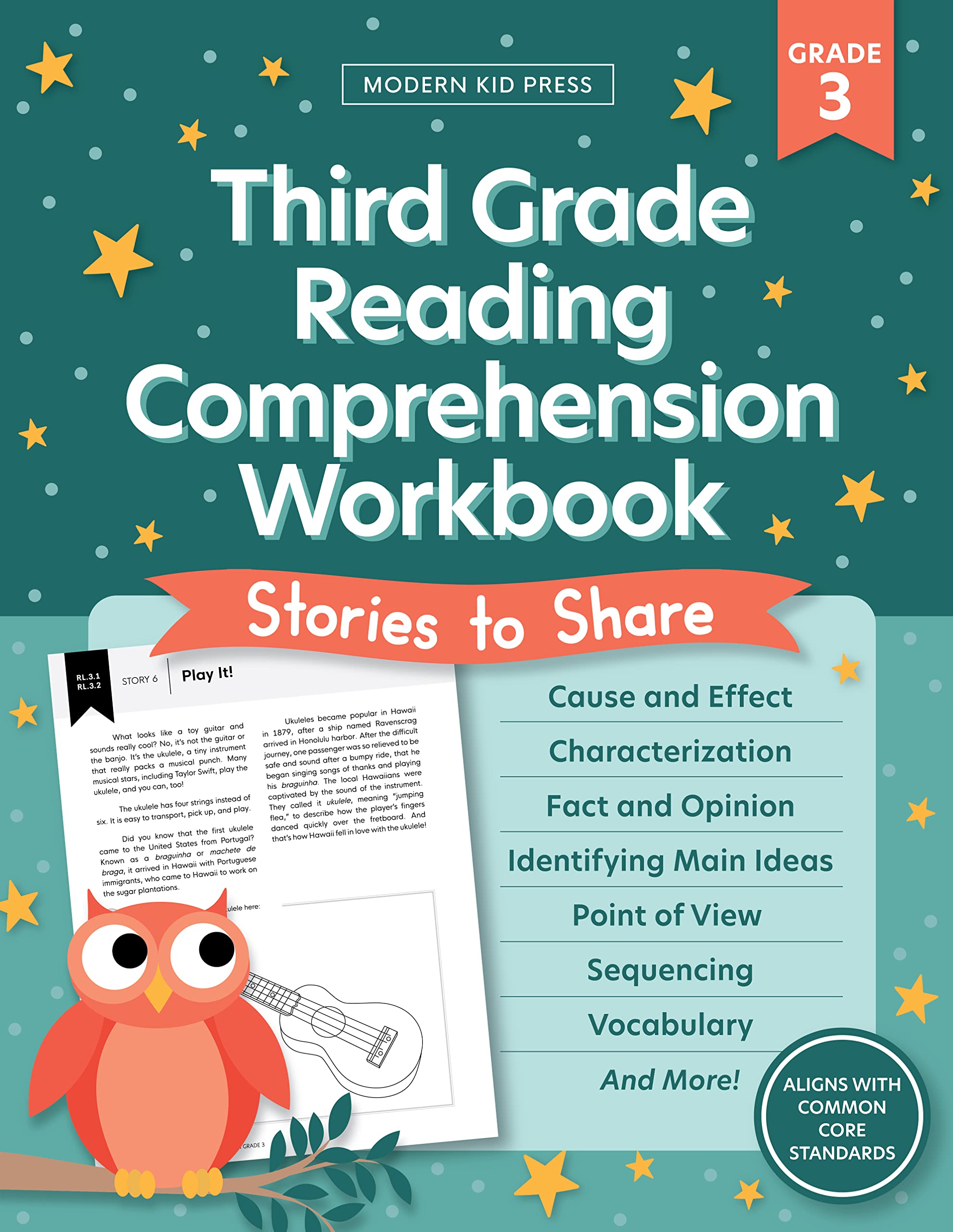 The 3rd Grade Reading Comprehension Workbook for Kids: Fun and Engaging Stories and Activities to Foster a Love of Literature an,Used
