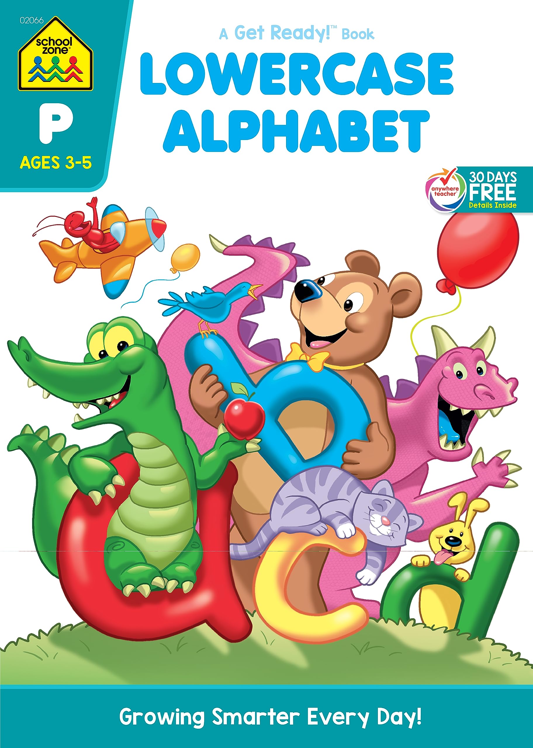School Zone  Lowercase Alphabet Workbook  32 Pages, Ages 3 To 5, Preschool To Kindergarten, Abc'S, Letters, Tracing, Printing,,Used