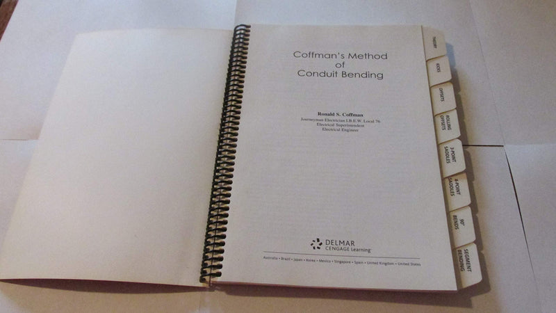 Coffman's Method of Conduit Bending,Used
