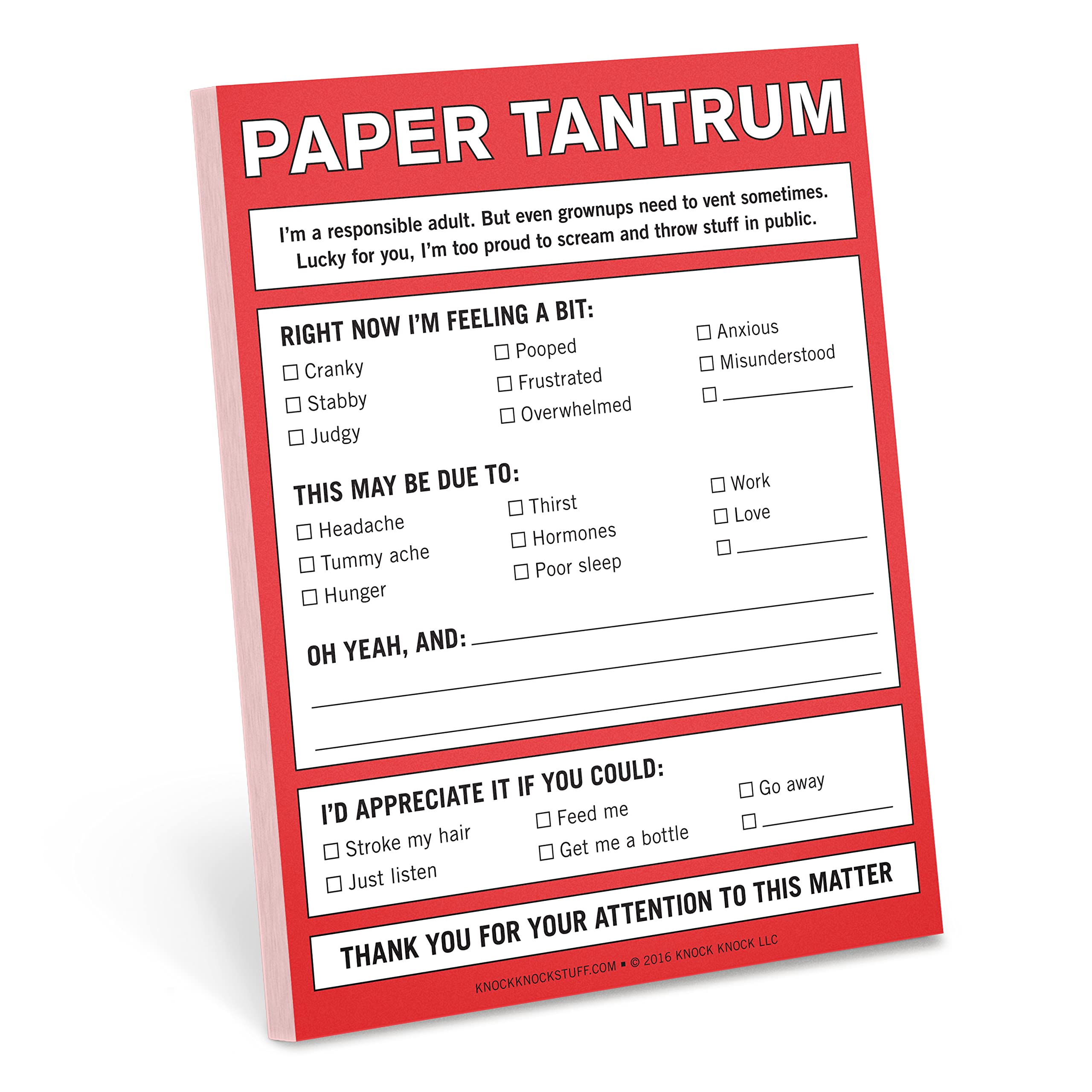 Knock Knock Paper Tantrum Nifty Note,New