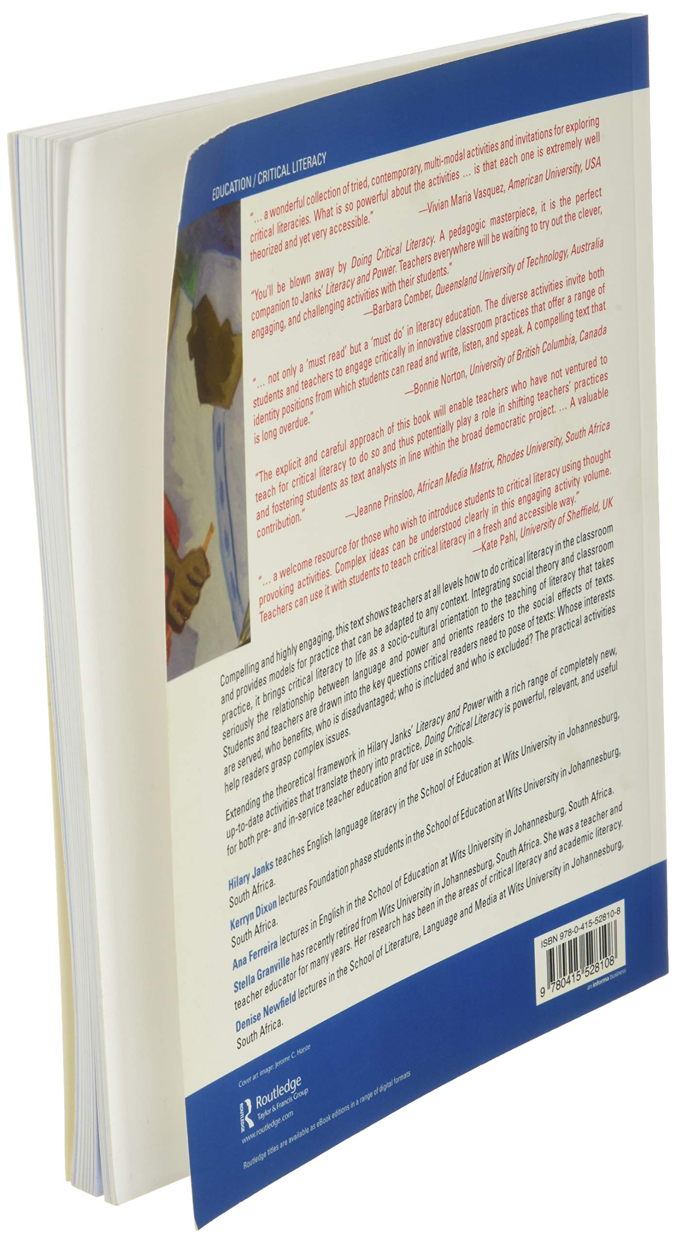 Doing Critical Literacy: Texts And Activities For Students And Teachers (Language, Culture, And Teaching Series),Used