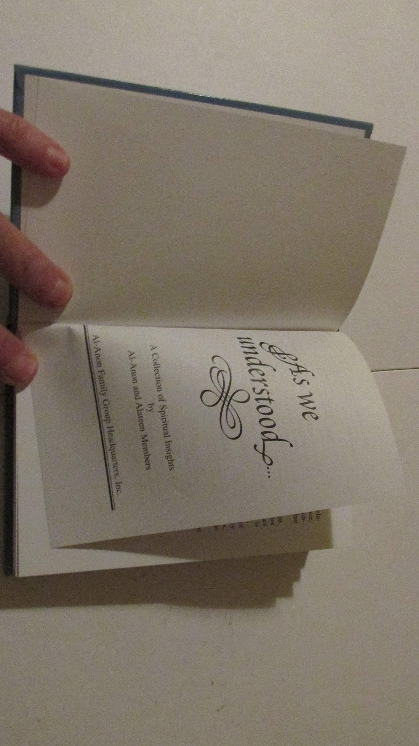 As We Understood,New