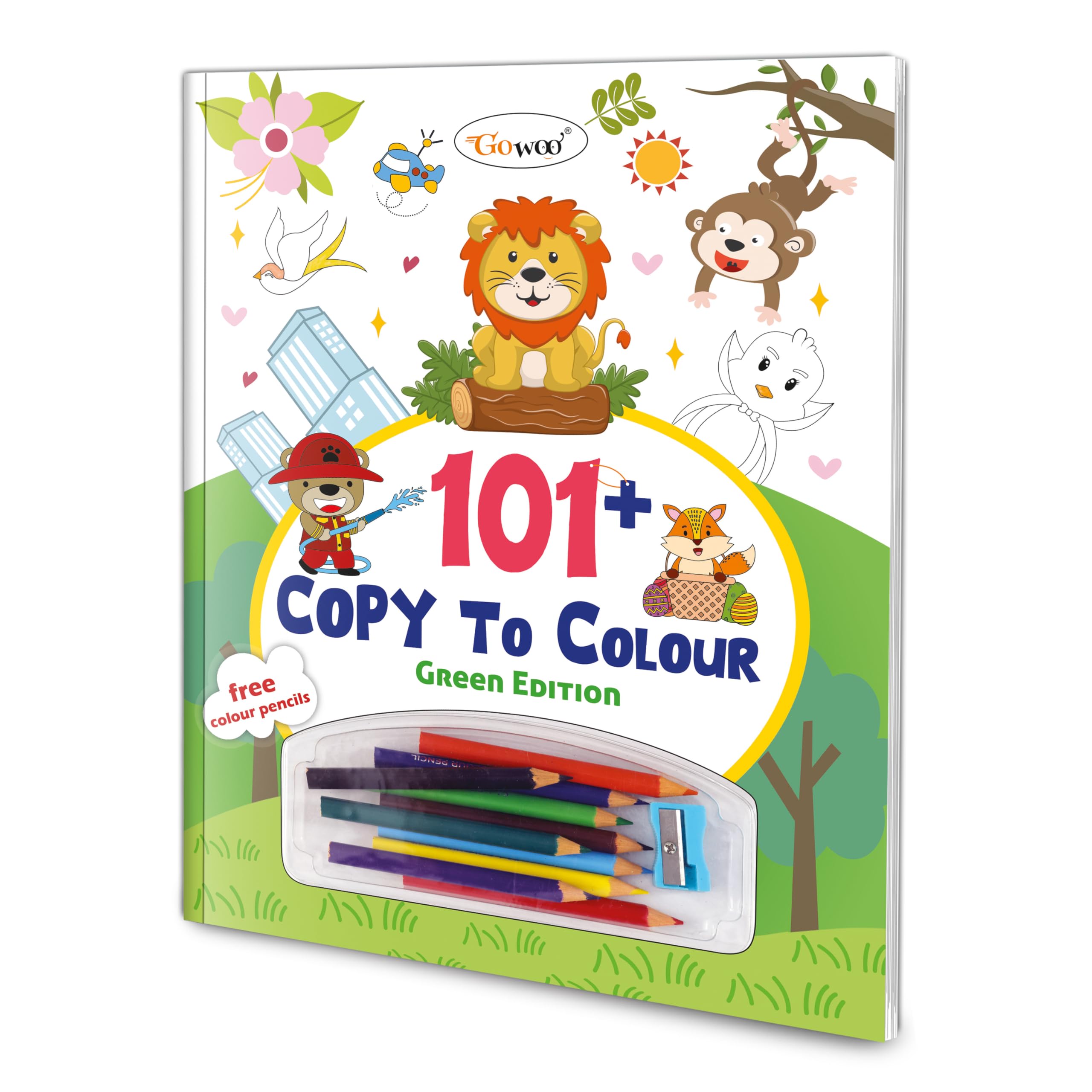 101+ Copy To Colour - Green Edition : Kids Fun Learning Coloring Book, Copy Coloring Book For Young Kids, Educational Coloring Fun, Copy And Color Book