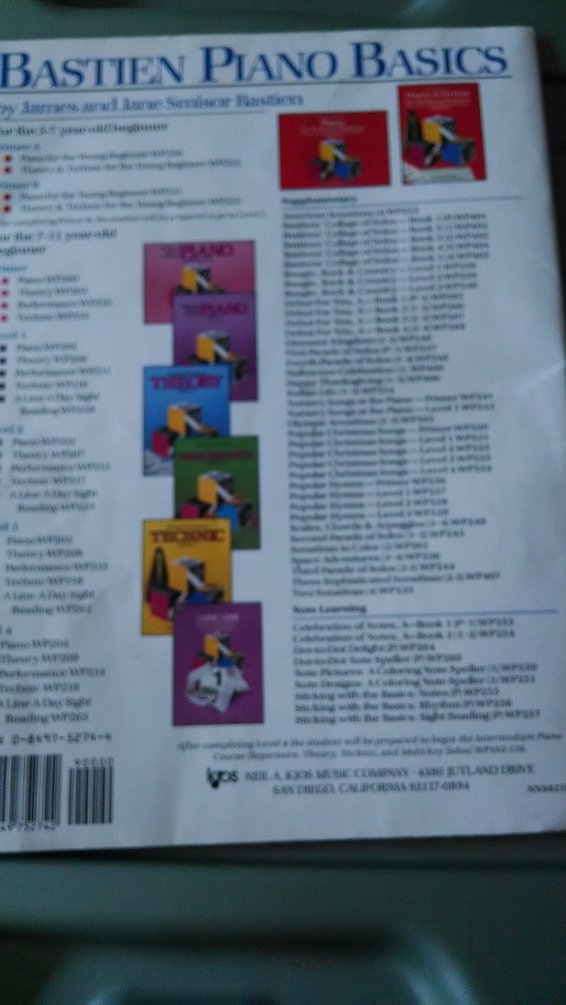 Wp211  Bastien Piano Basics  Performance Level 1,New