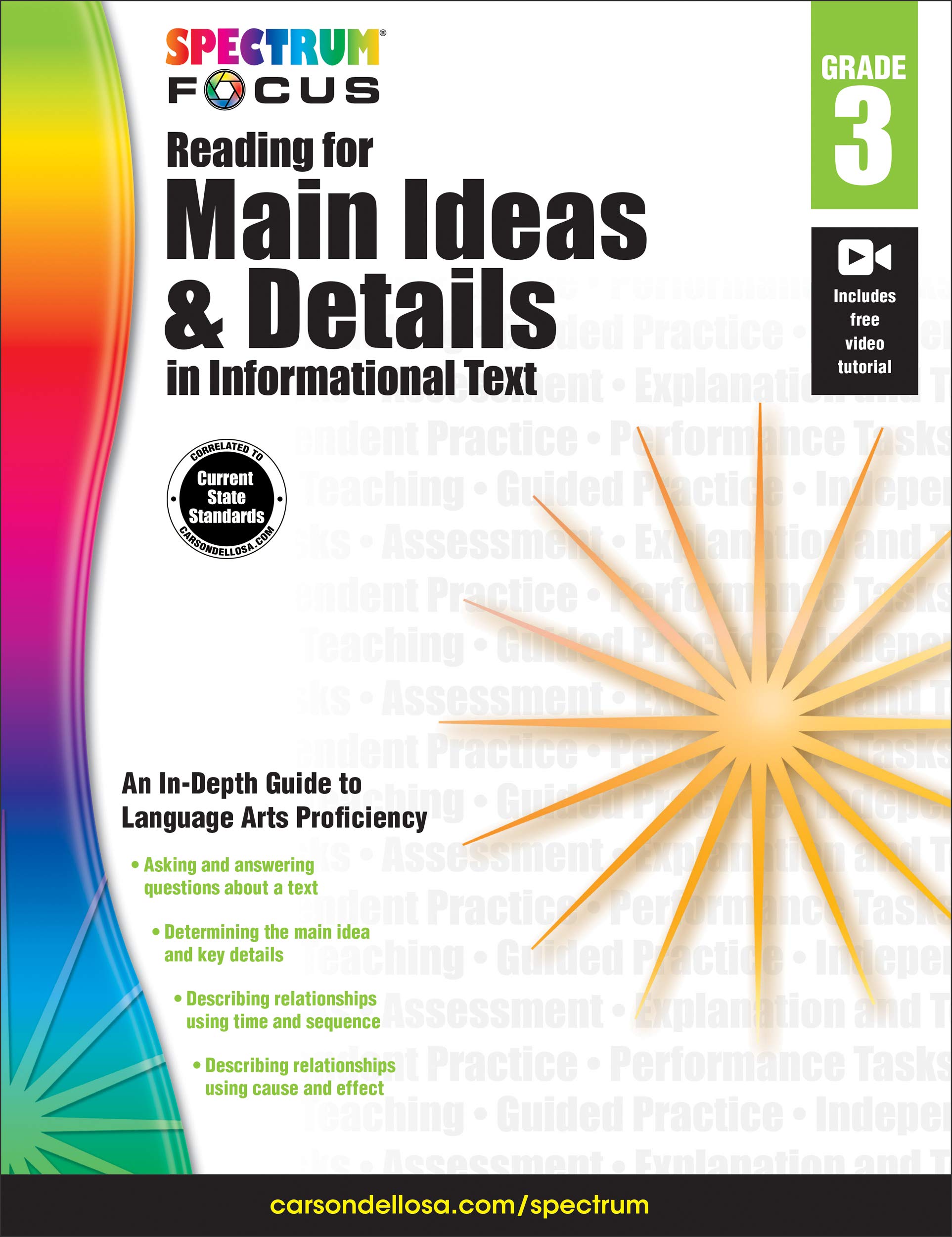 Spectrum  Reading for Main Ideas and Details in Informational Text, Grade 5 (Spectrum Focus),Used
