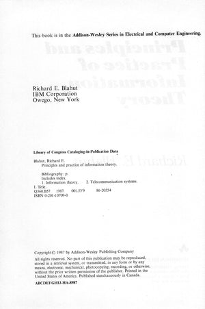 Principles And Practice Of Information Theory-used