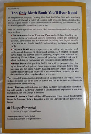 The Only Math Book You'll Ever Need/Practical, StepByStep Solutions to Everyday Math Problems,Used