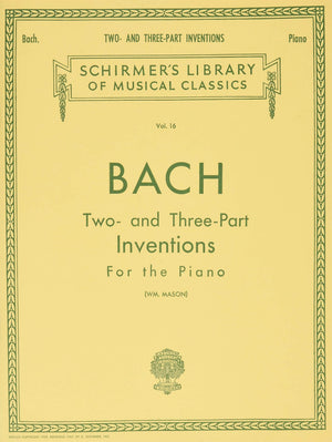 Bach  Two And Threepart Inventions For The Piano (Schirmer'S Library Of Musical Classics Vol. 16),New