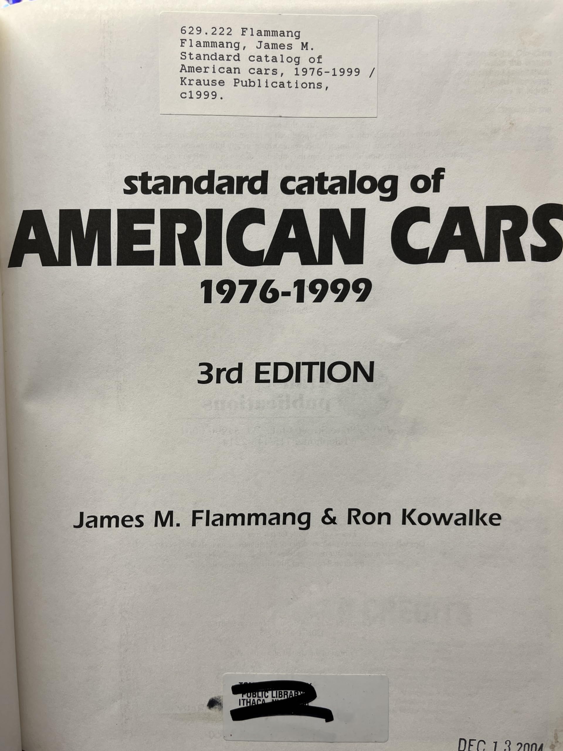 Standard Catalog of American Cars, 19761999,New