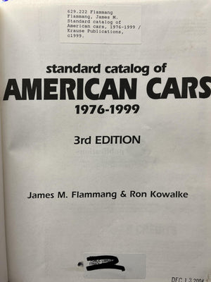 Standard Catalog of American Cars, 19761999,New