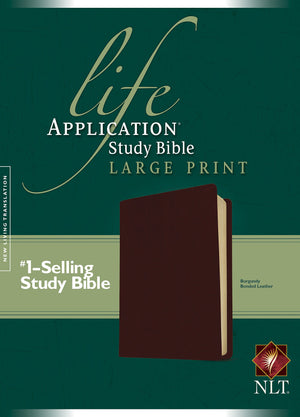 Nlt Life Application Study Bible, Second Edition, Large Print (Red Letter, Bonded Leather, Burgundy/Maroon)