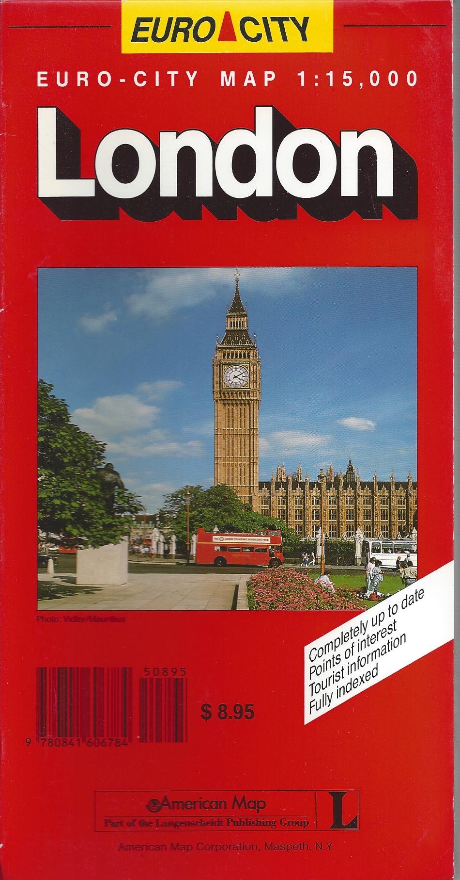 London: EuroCity Map 1 : 15,000,Used