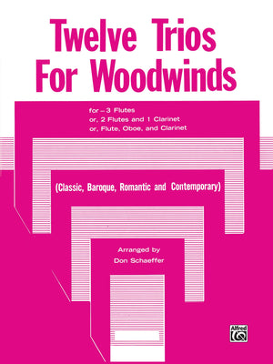 Twelve Trios for Woodwinds: 3 Fl or Fl, Ob, Bsn,Used