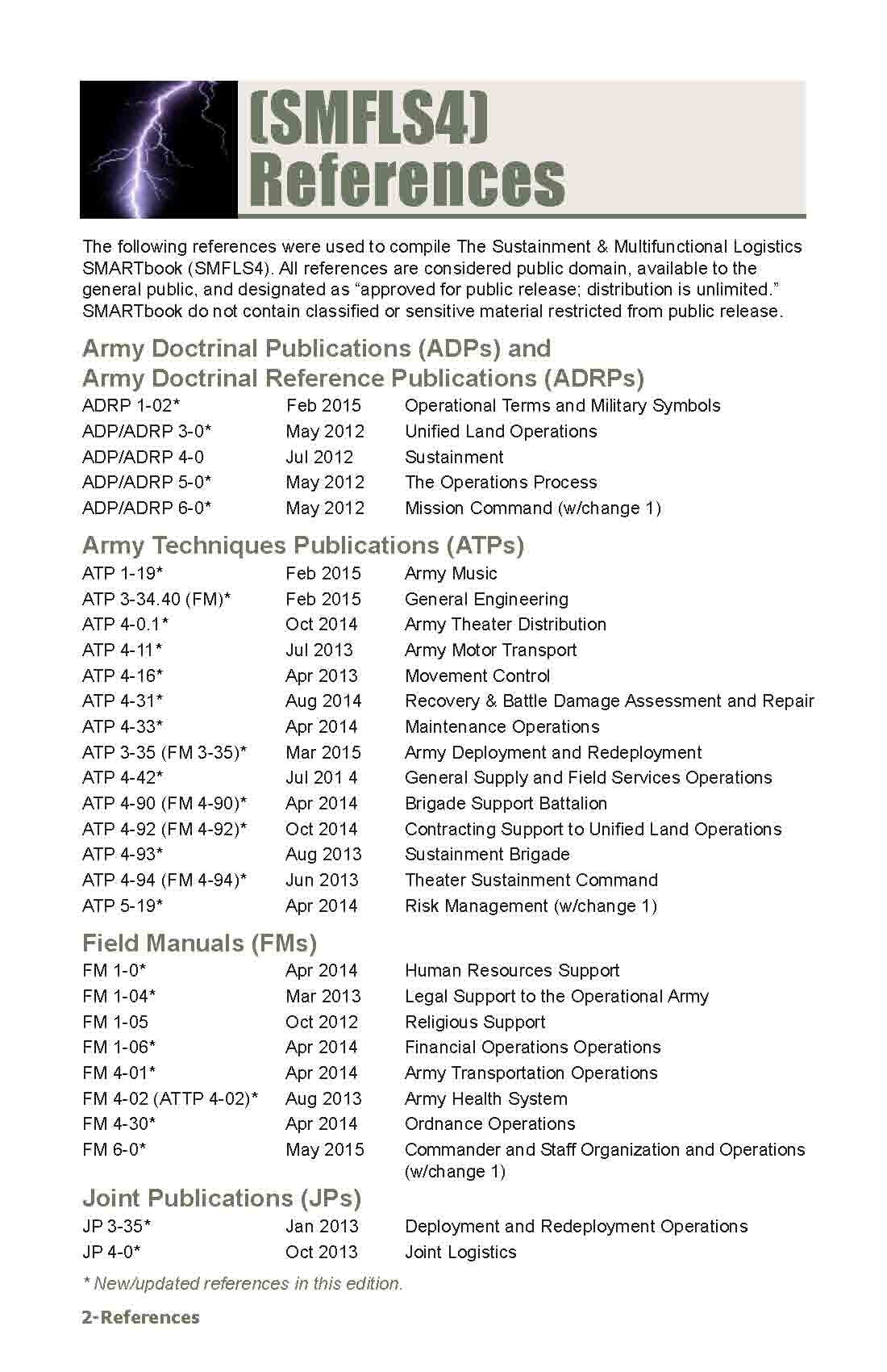 Sustainment and Multifunctional Logistician's Smartbook,Used