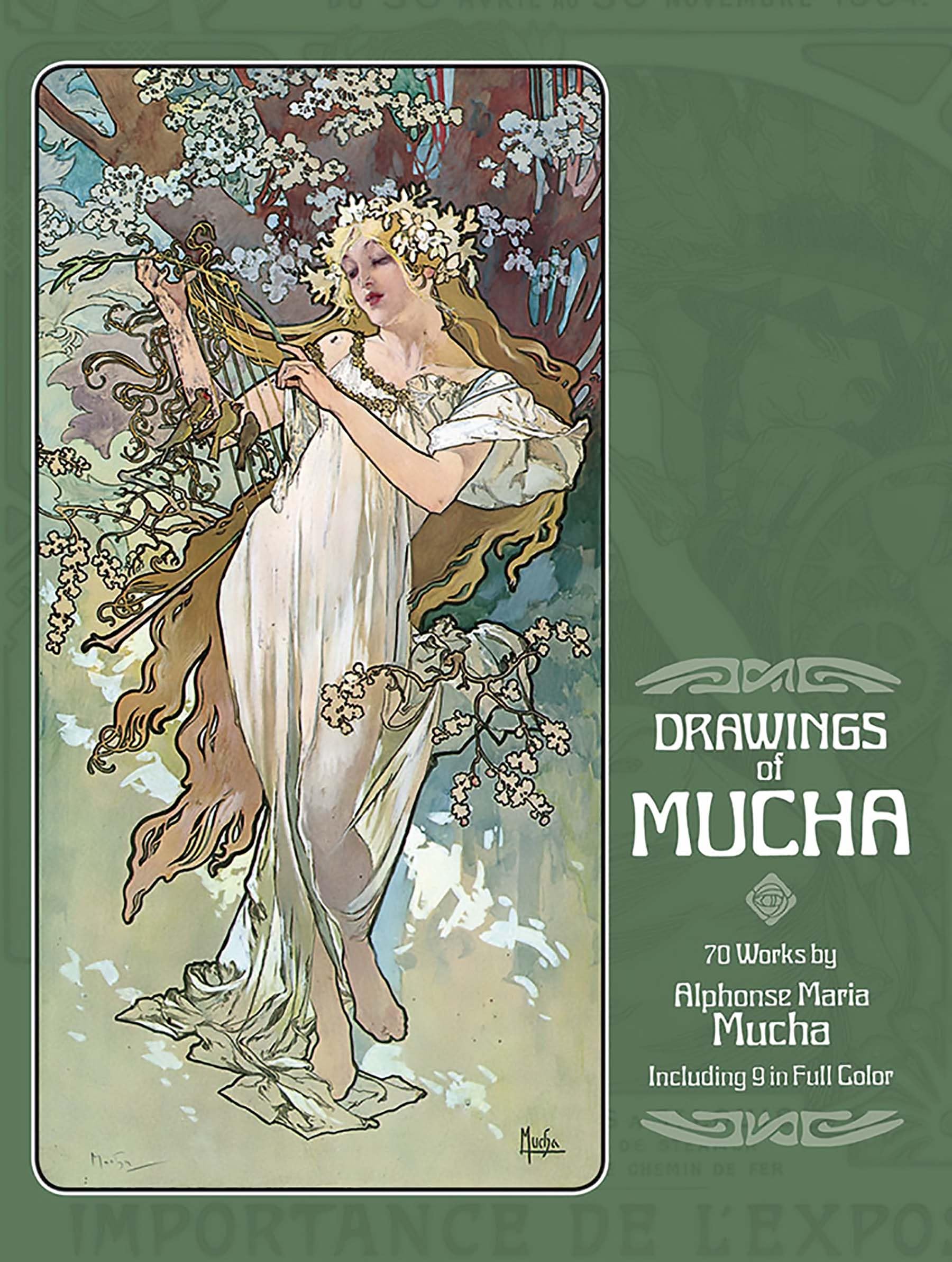 Drawings Of Mucha: 70 Works By Alphonse Maria Mucha Including 9 In Full Color,Used