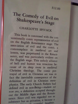 The Comedy of Evil on Shakespeare's Stage,Used
