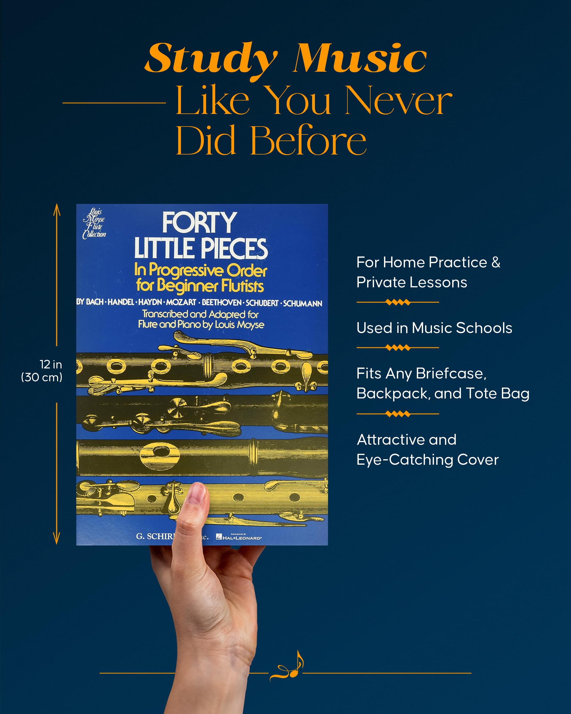Forty (40) Little Pieces: for Flute & Piano (Louis Moyse Flute Collection)  Piano and Flute Sheet Music Books  Piano & Flute L,New