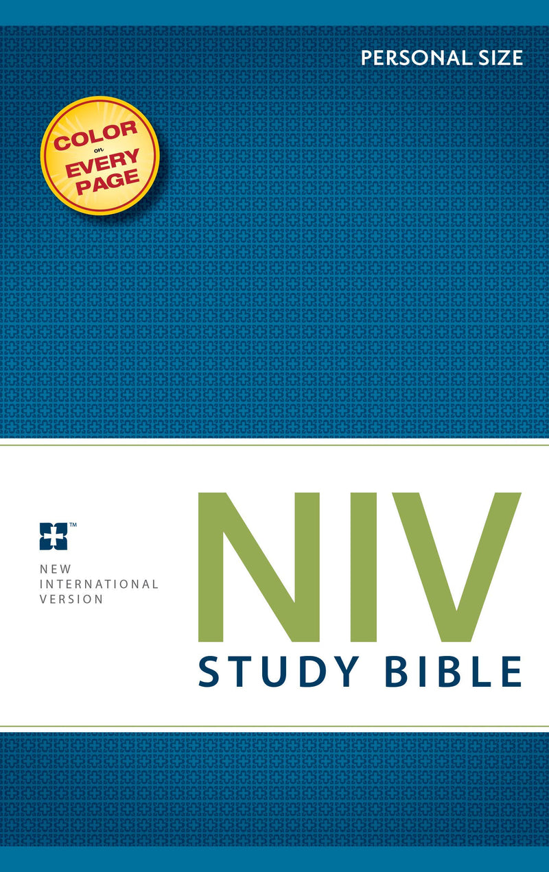 NIV Study Bible, Personal Size, Paperback, Red Letter Edition,Used