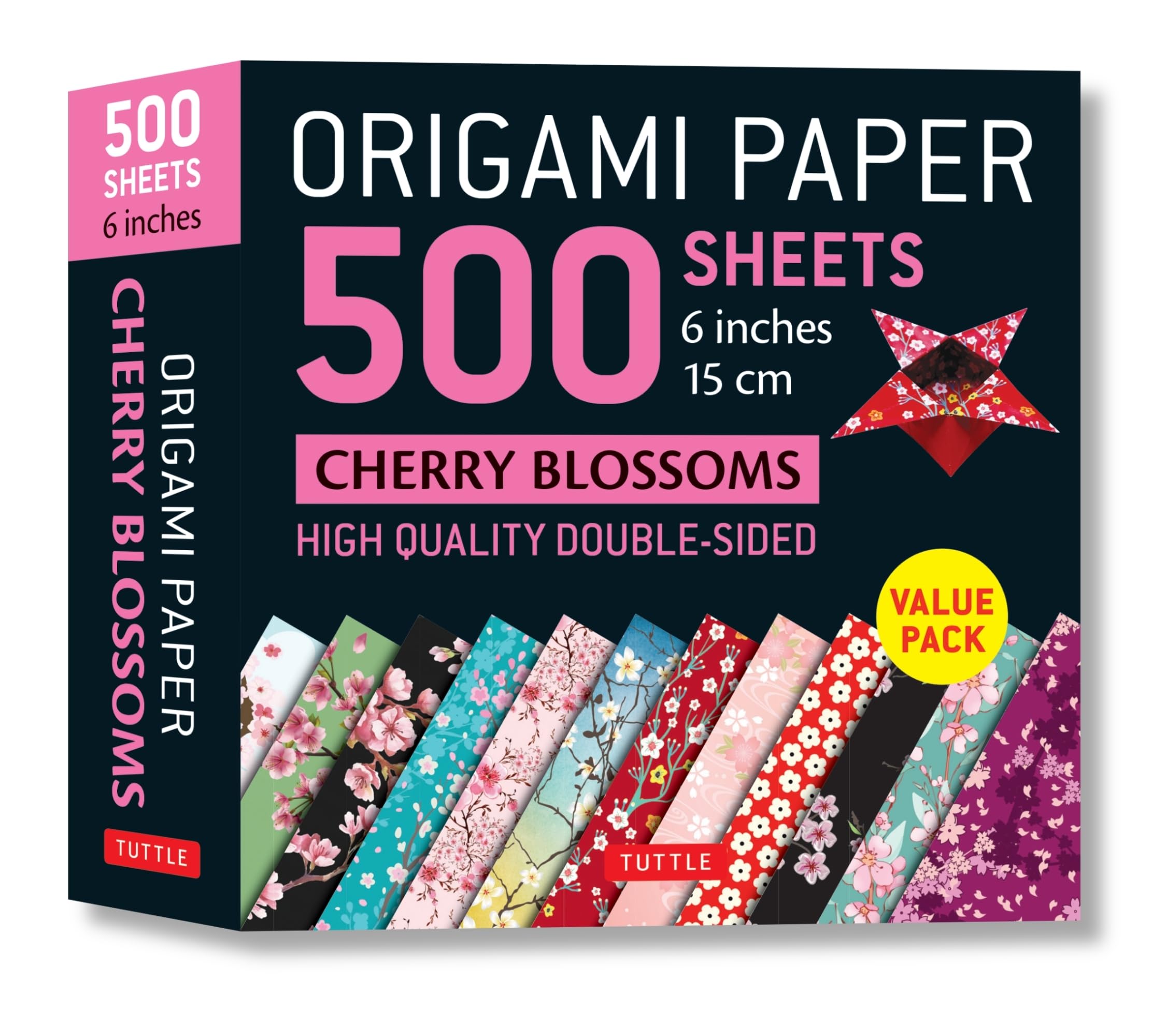 Origami Paper 500 Sheets Cherry Blossoms 6' (15 Cm): Tuttle Origami Paper: Doublesided Origami Sheets Printed With 12 Different,Used