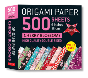 Origami Paper 500 Sheets Cherry Blossoms 6' (15 Cm): Tuttle Origami Paper: Doublesided Origami Sheets Printed With 12 Different,Used