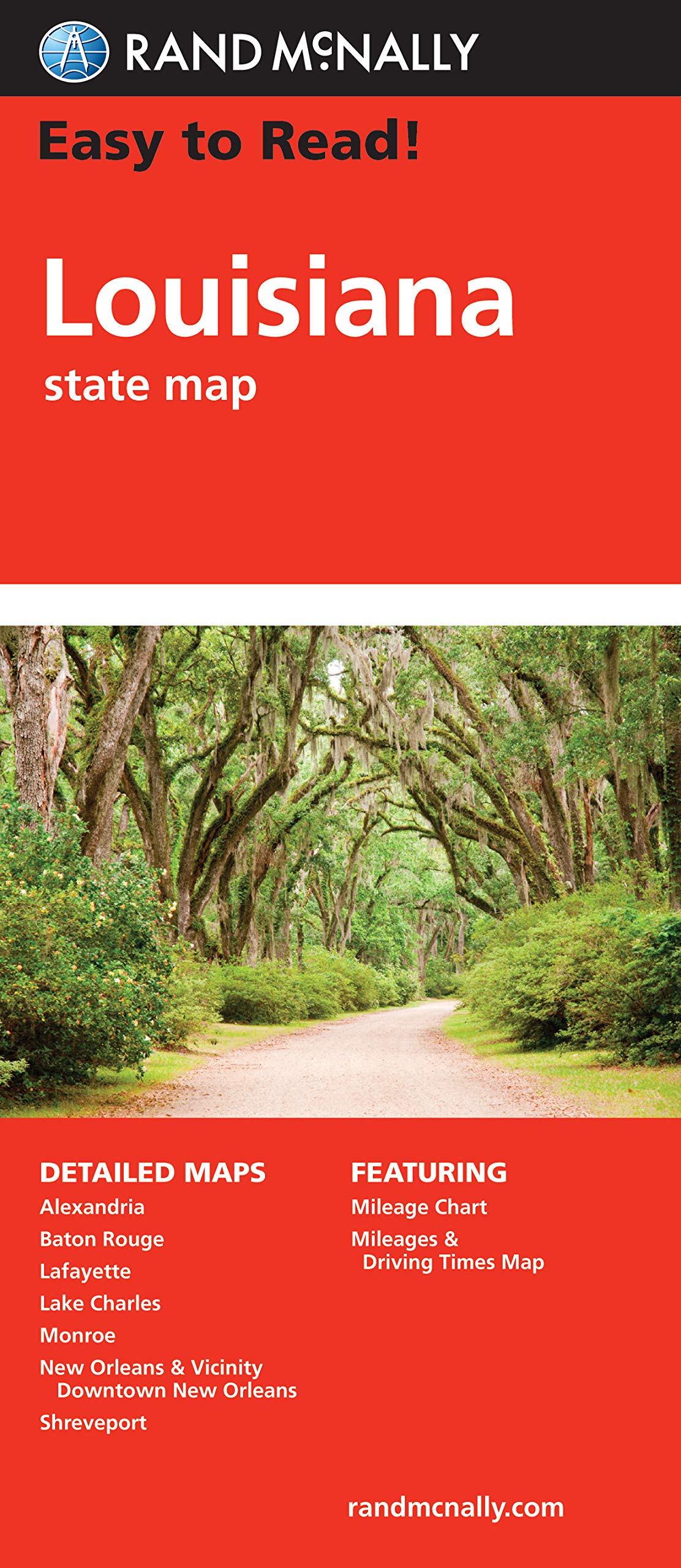 Easy To Read: Louisiana State Map (Rand Mcnally Easy to Read!),Used