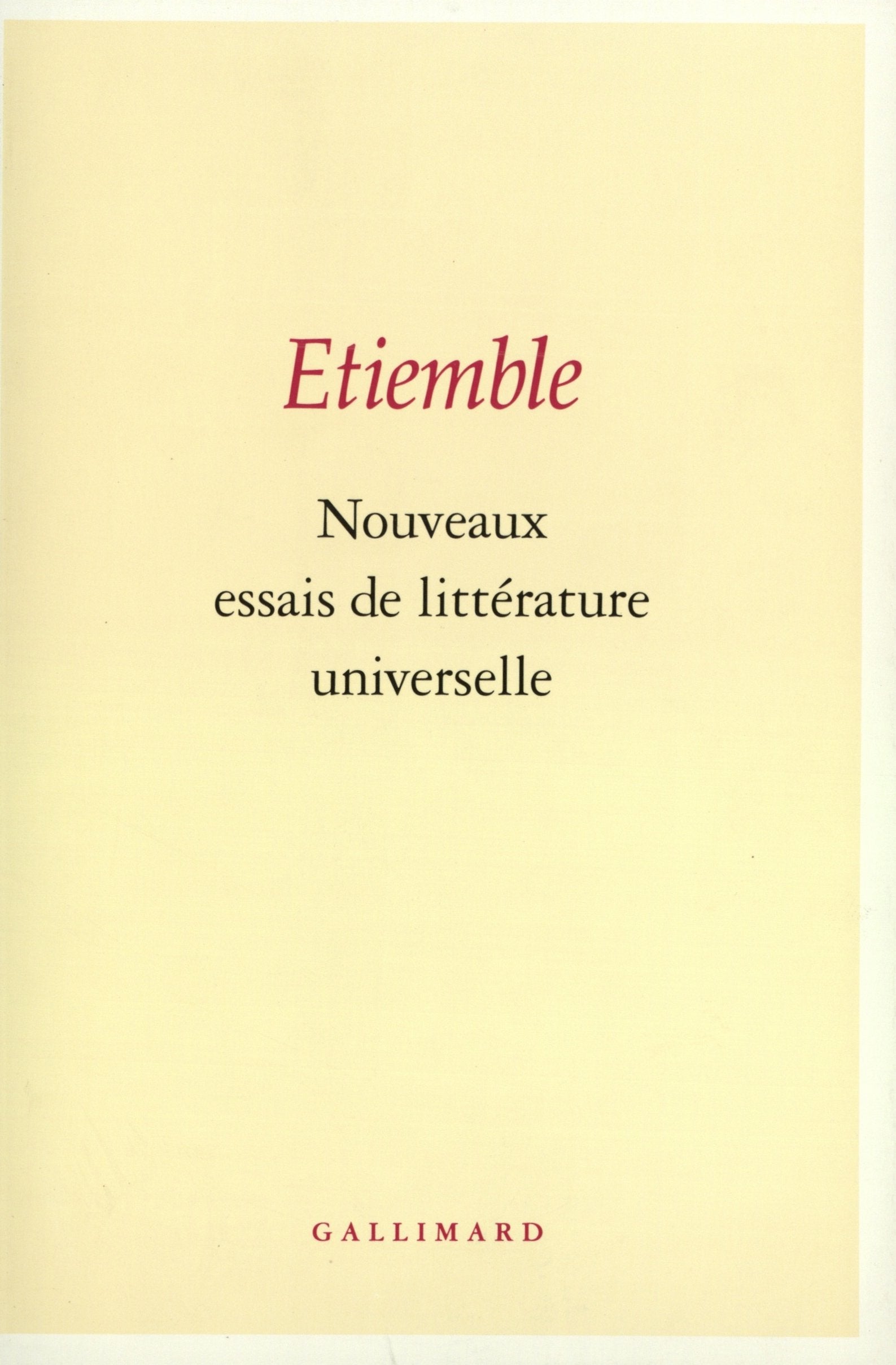 Nouveaux essais de littrature universelle,Used
