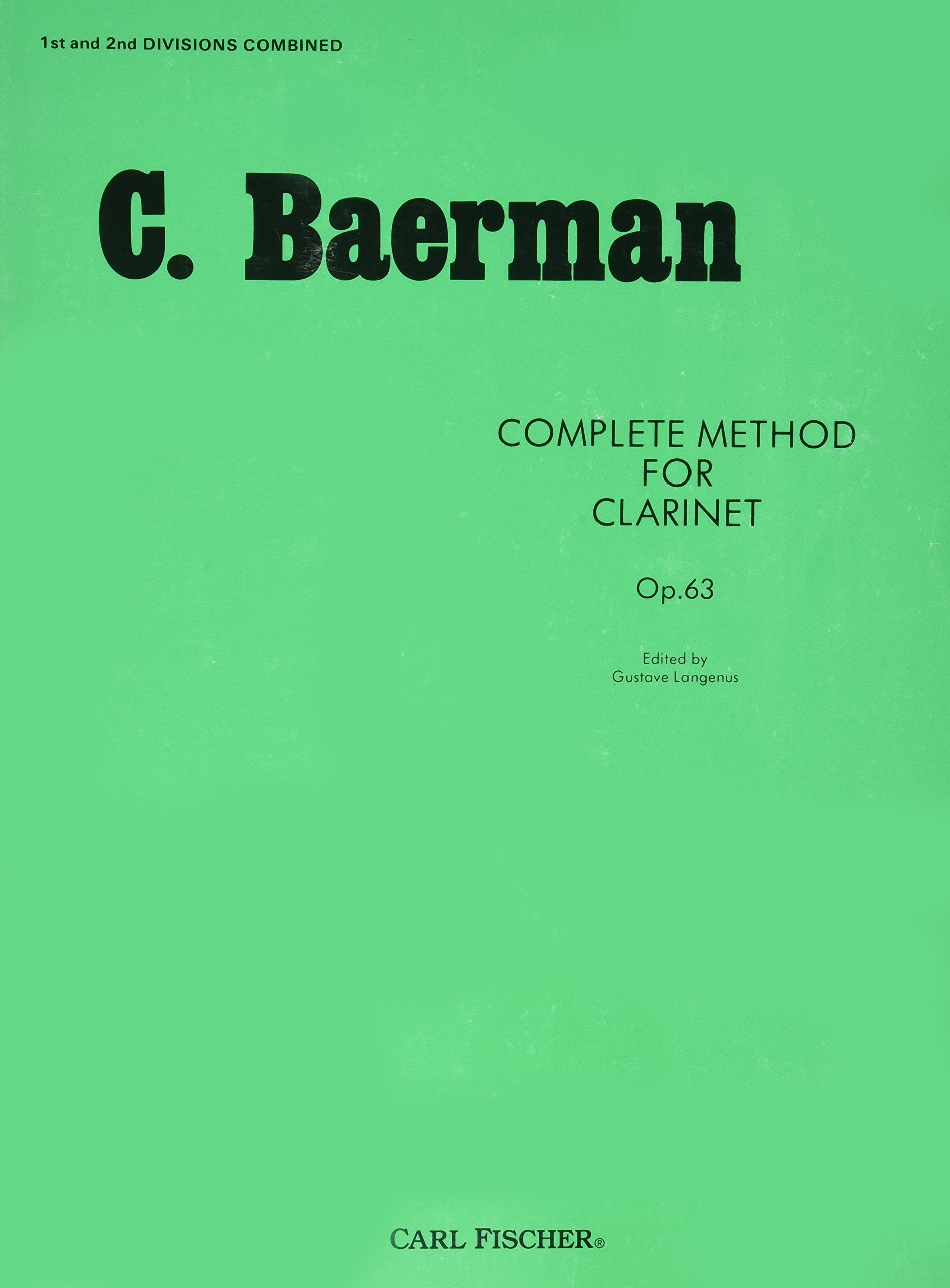 O32  Complete Method for Clarinet Op. 63  C. Baerman,Used