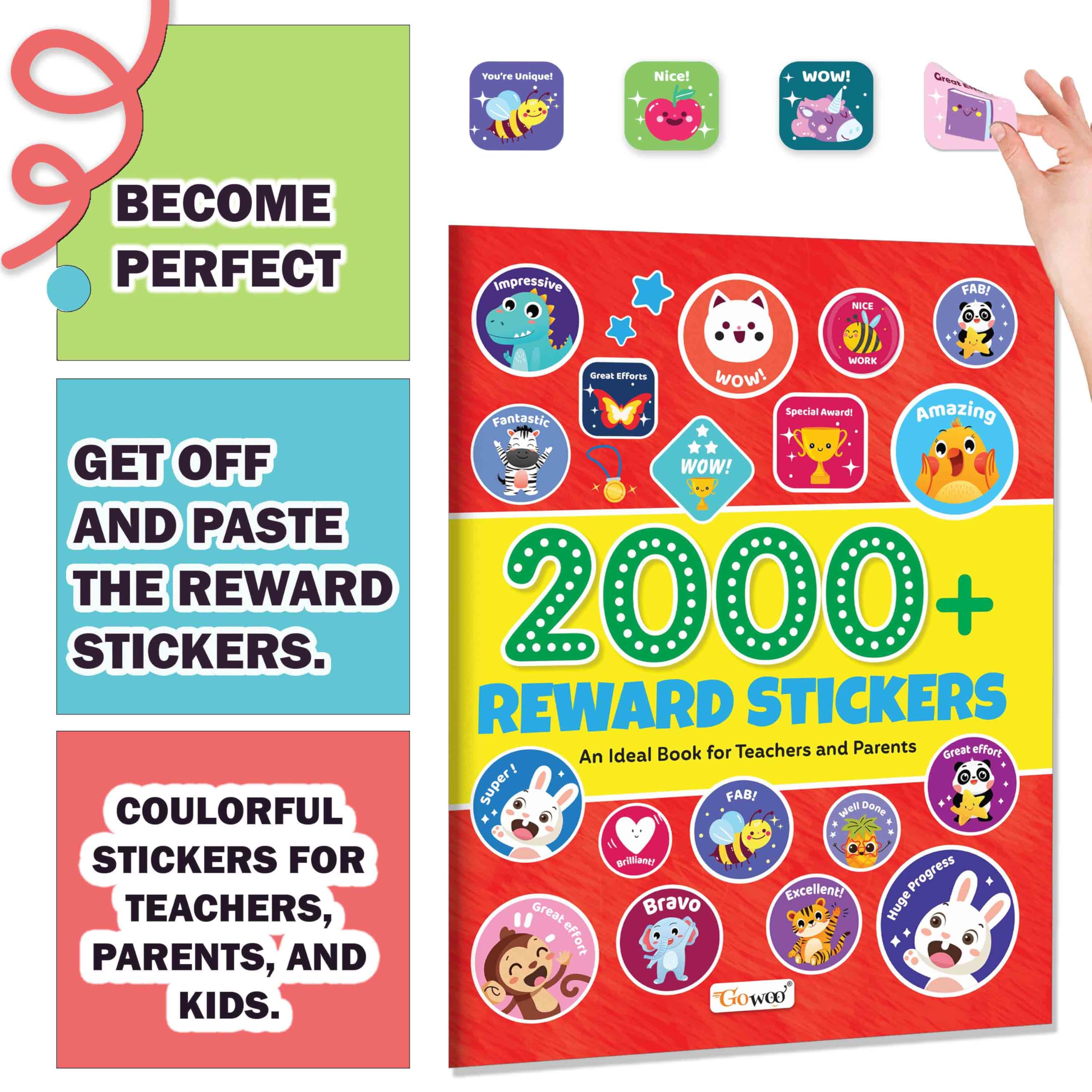 2000+ Reward Stickers : My Book Of All In One Stickers For Kindergarten, Lkg, Ukg, Nursery Reward Stickers For Teachers And Parents