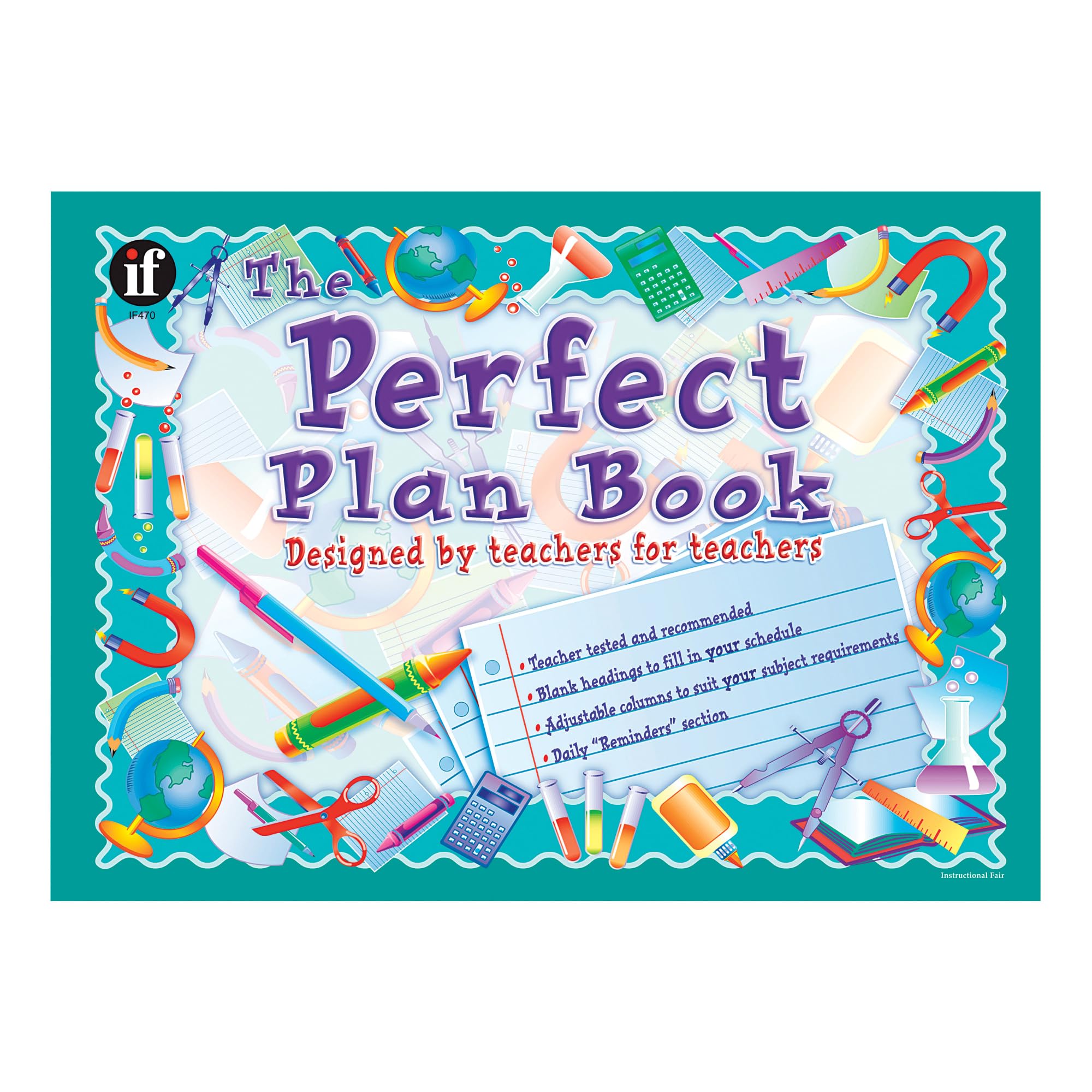 Carson Dellosa The Perfect Lesson Plan Book, Undated 9.5 X 13 Spiral Bound Teacher Planner With Seating Charts, School Supplie