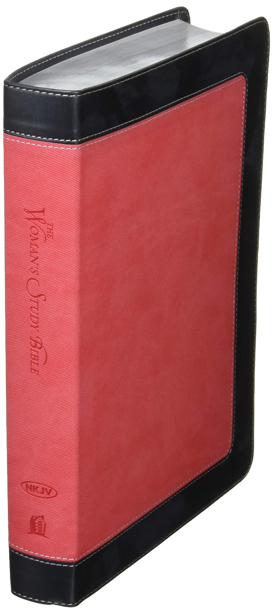 The Woman s Study Bible: New King James Version Charcoal Shimmer / Sunset Pink Leathersoft (Signature)