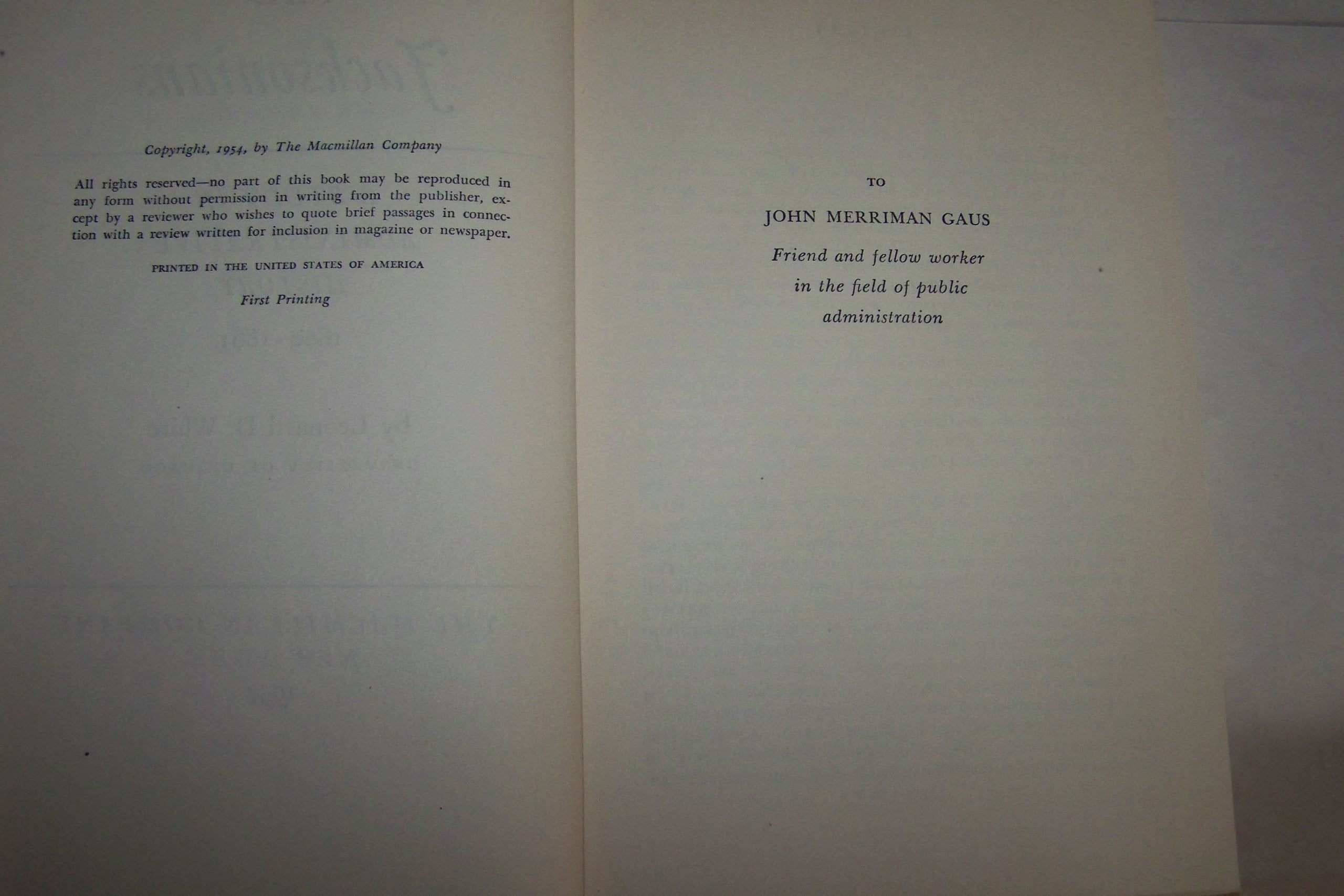 Jacksonians: A Study in Administrative History,Used