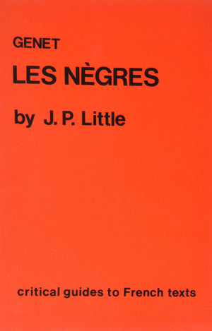 Genet: Les Negres (Critical Guides to French Texts),Used