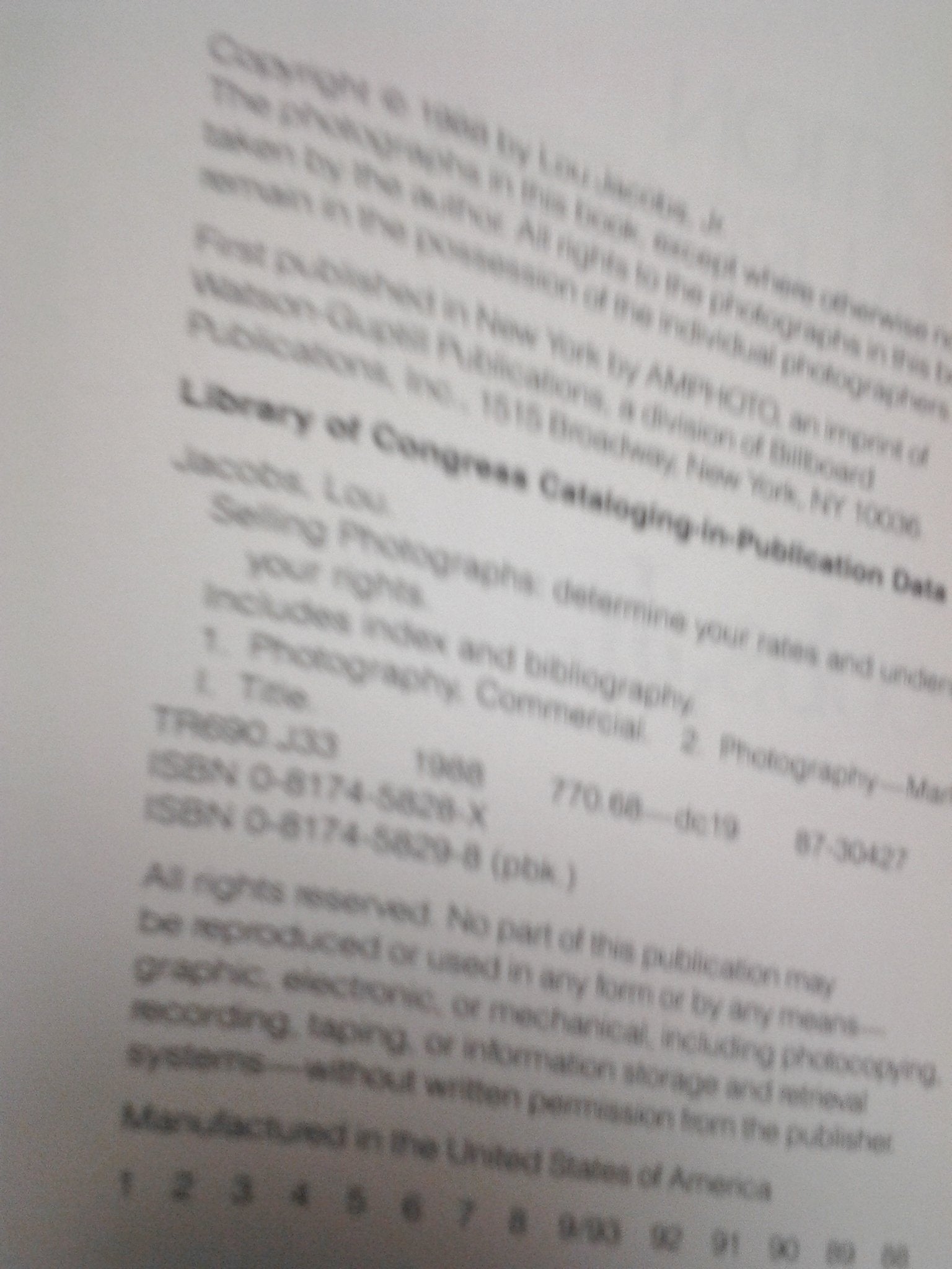 Selling Photographs,Used