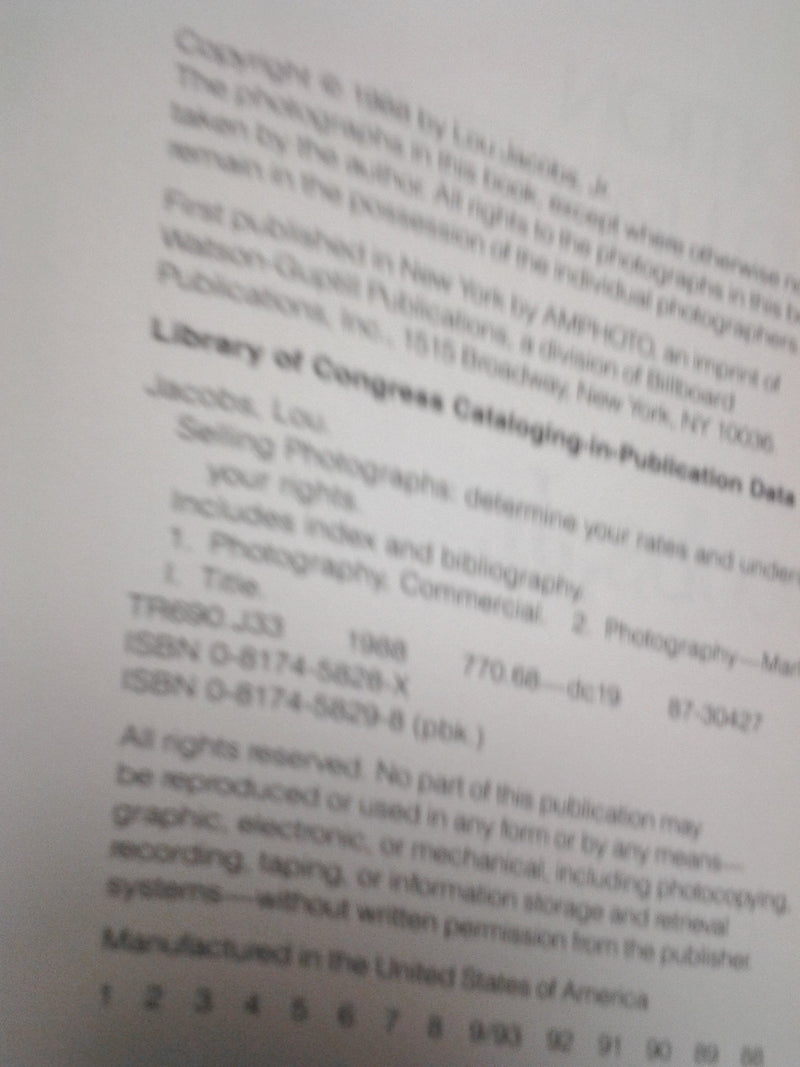 Selling Photographs,Used