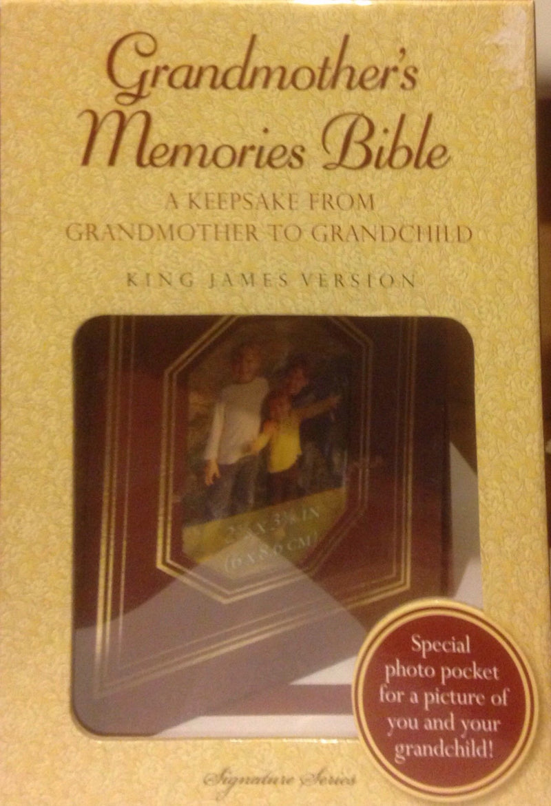 Holy Bible: A Keepsake from Grandmother to Grandchild, King James Version, Grandmother's Memories, Autumn Brown Leathersoft, Dev,Used