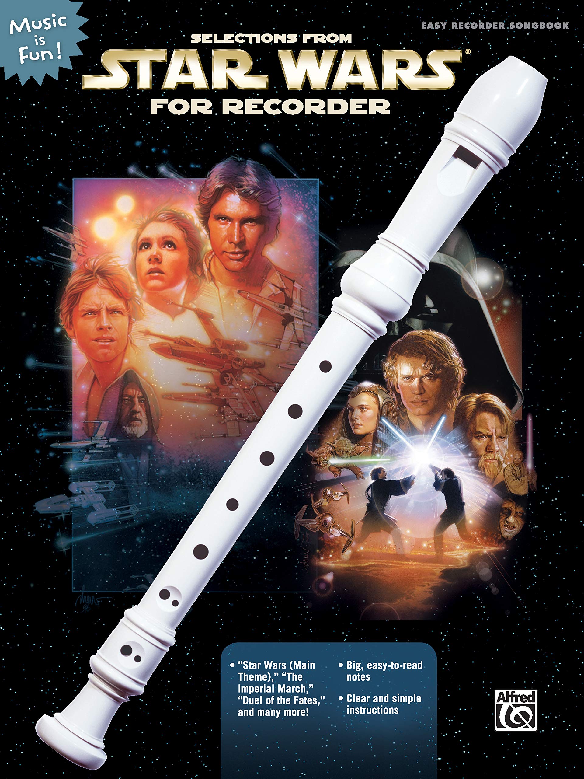 Selections From Star Wars For Recorder: Book Only (Music Is Fun),New