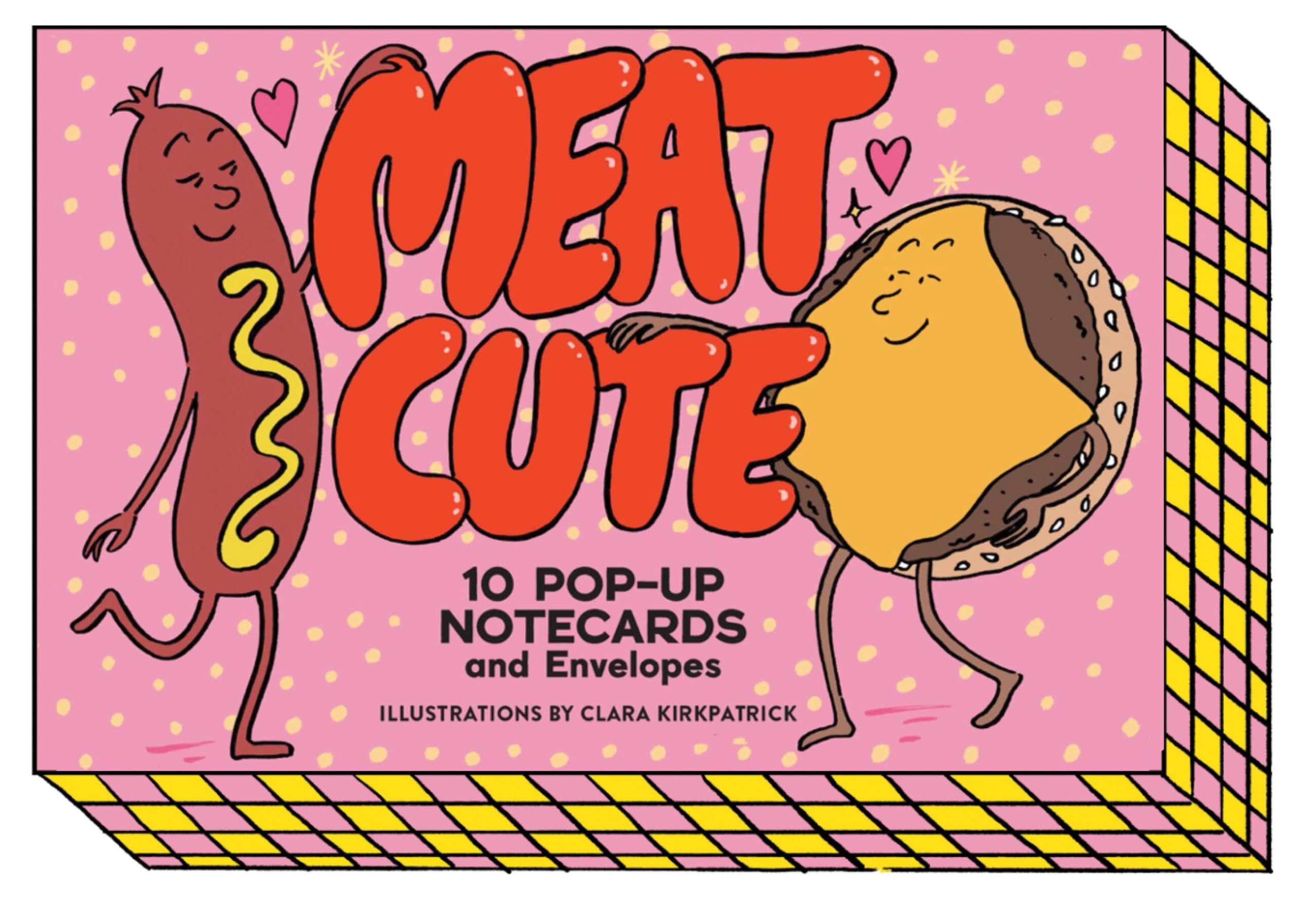 Chronicle Books Meat Cute  10 PopUp Notecards And Envelopes