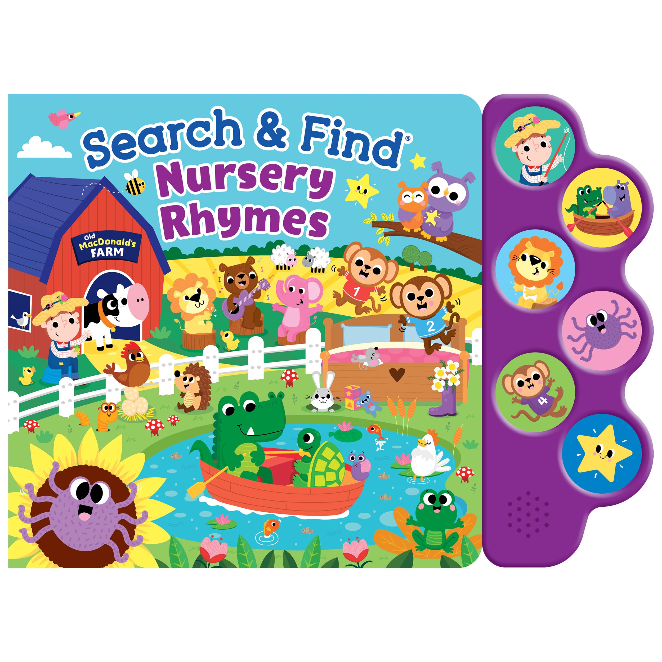 Search & Sing Nursery Rhymes  Interactive Sound Book For Toddlers  6 Songs & Hidden Picture Fun  Engaging Musical Board Book Fo