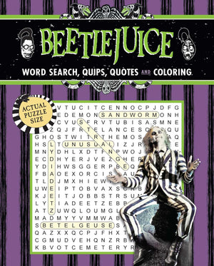 Beetlejuice Word Search, Quips, Quotes, and Coloring (Coloring Book & Word Search),New