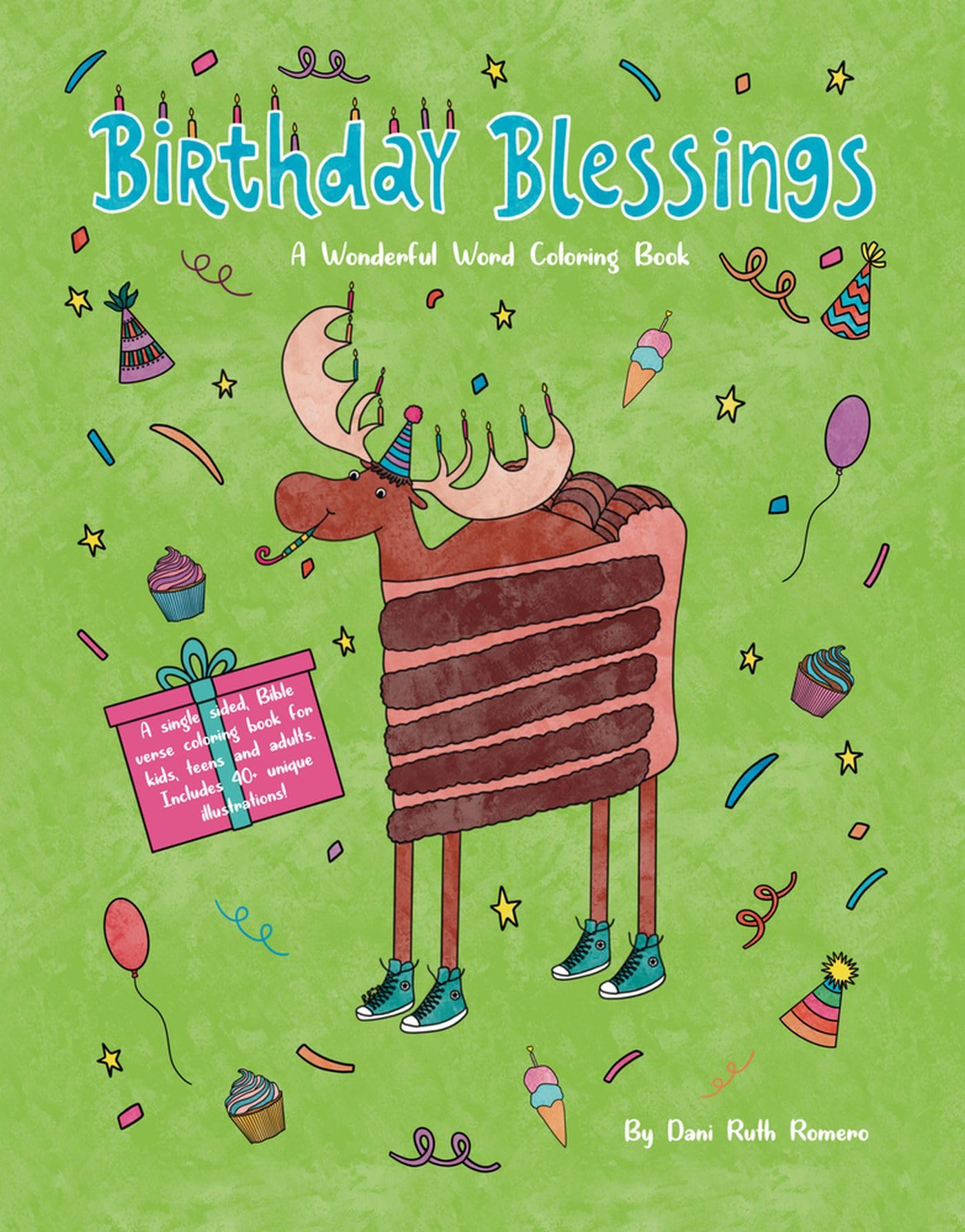 Birthday Blessings: A Wonderful Word Coloring Book,New