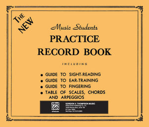 The New Music Students Practice Record Book,Used