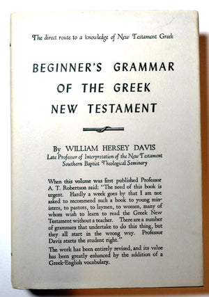 Beginners Grammar Of The Greek New Testament,Used