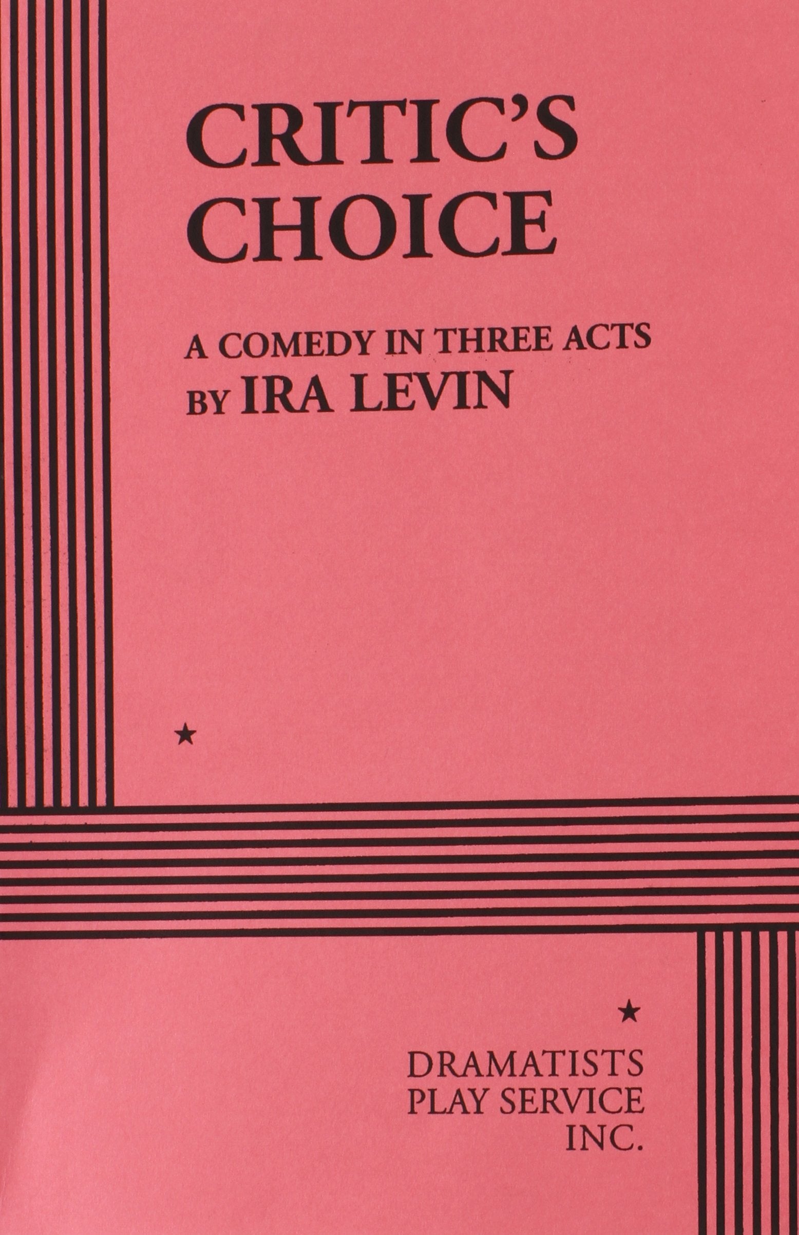 Critic's Choice  Acting Edition,New
