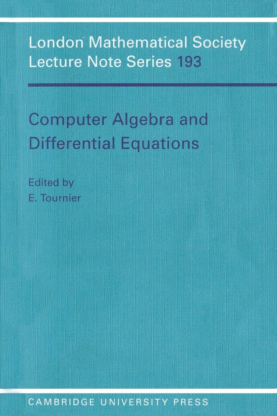 Computer Algebra and Differential Equations (London Mathematical Society Lecture Note Series, Series Number 193),Used
