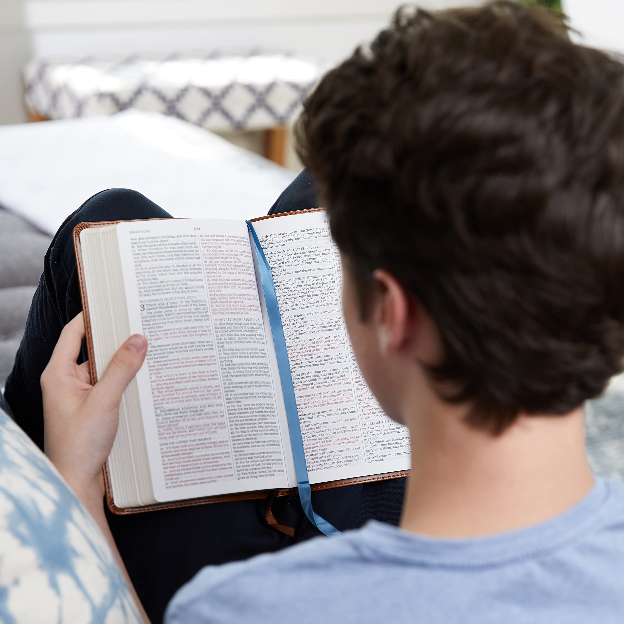 NKJV, Thinline Bible Youth Edition, Leathersoft, Brown, Red Letter, Comfort Print: Holy Bible, New King James Version,Used